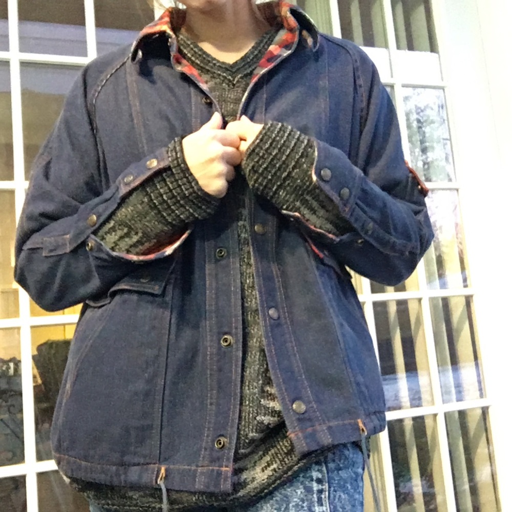 Flannel jean jacket